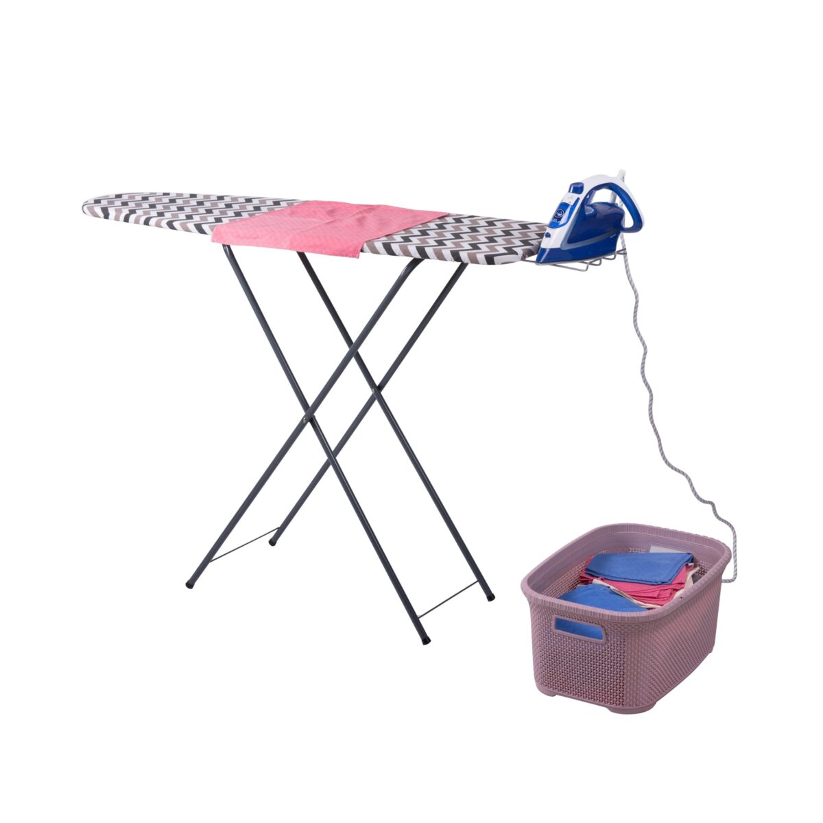Ironing board with sleeve board and adjustable features for compact spaces - 2