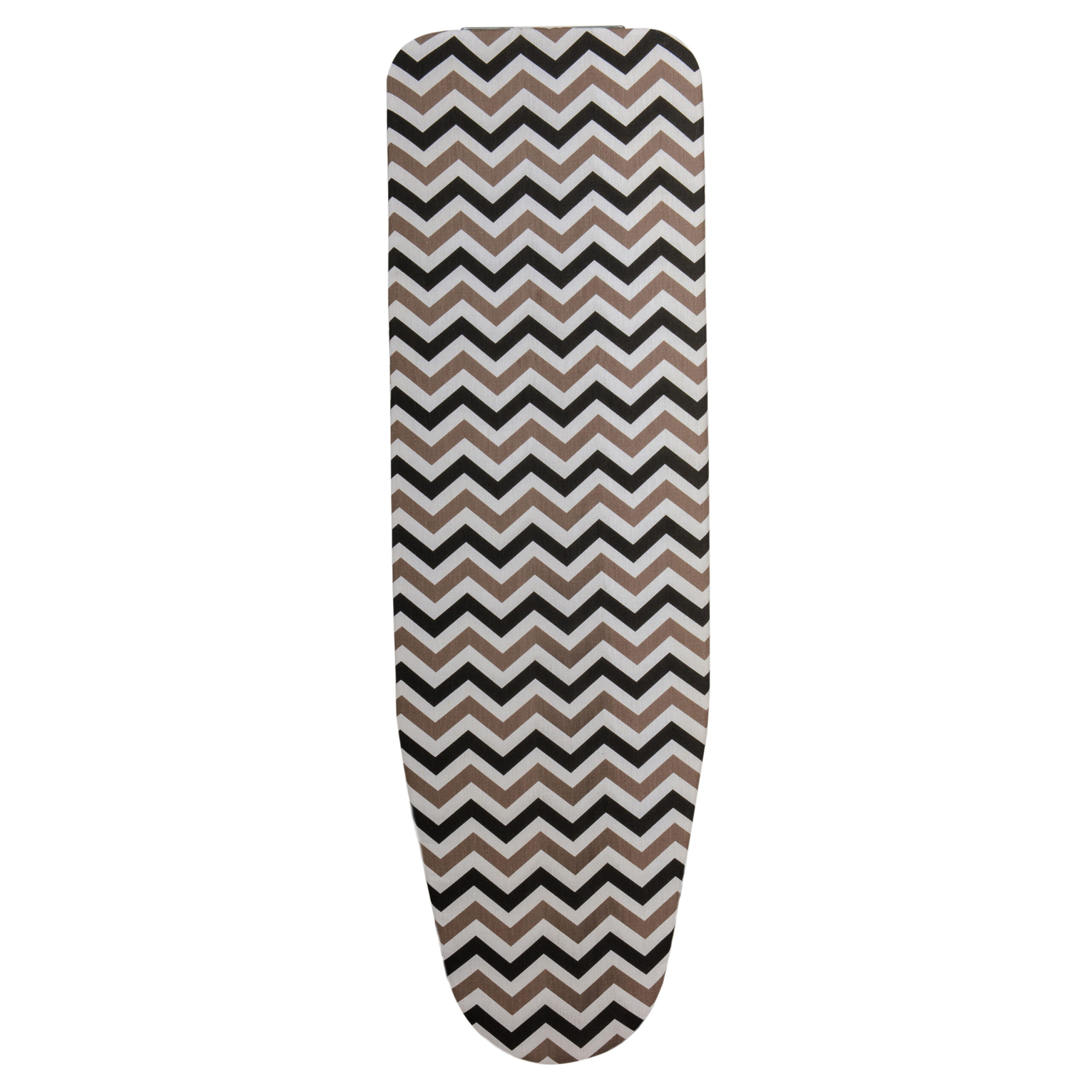 Two-layer ironing board cover featuring heat-resistant fabric, felt, and zigzag pattern. - 5