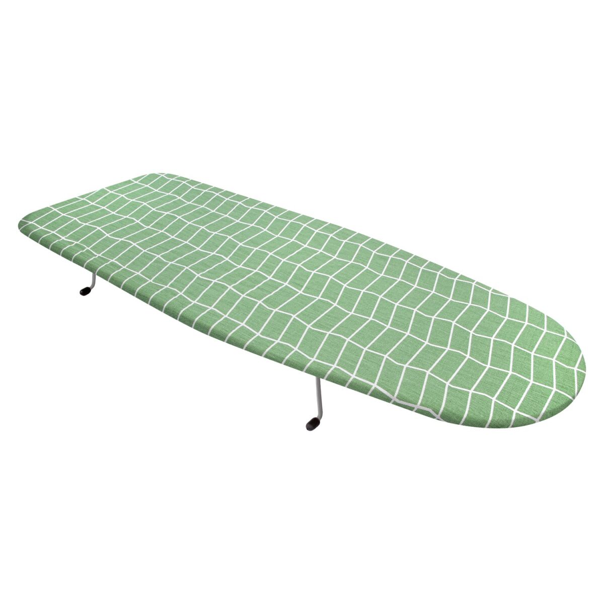 Compact Mini Ironing Board 75x27 cm in Green with Cotton Cover