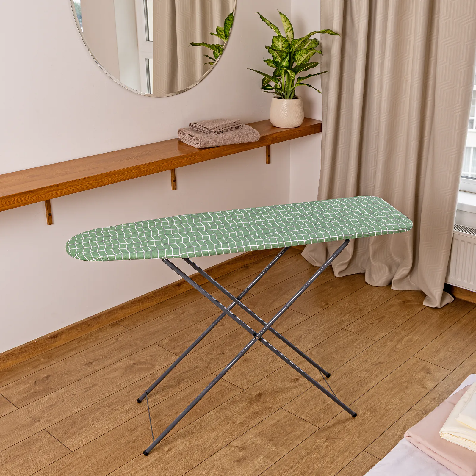 Ironing board cover, two-layer with felt, size S (for boards 30-36x114 cm), green (AV34S-02) - Image 2