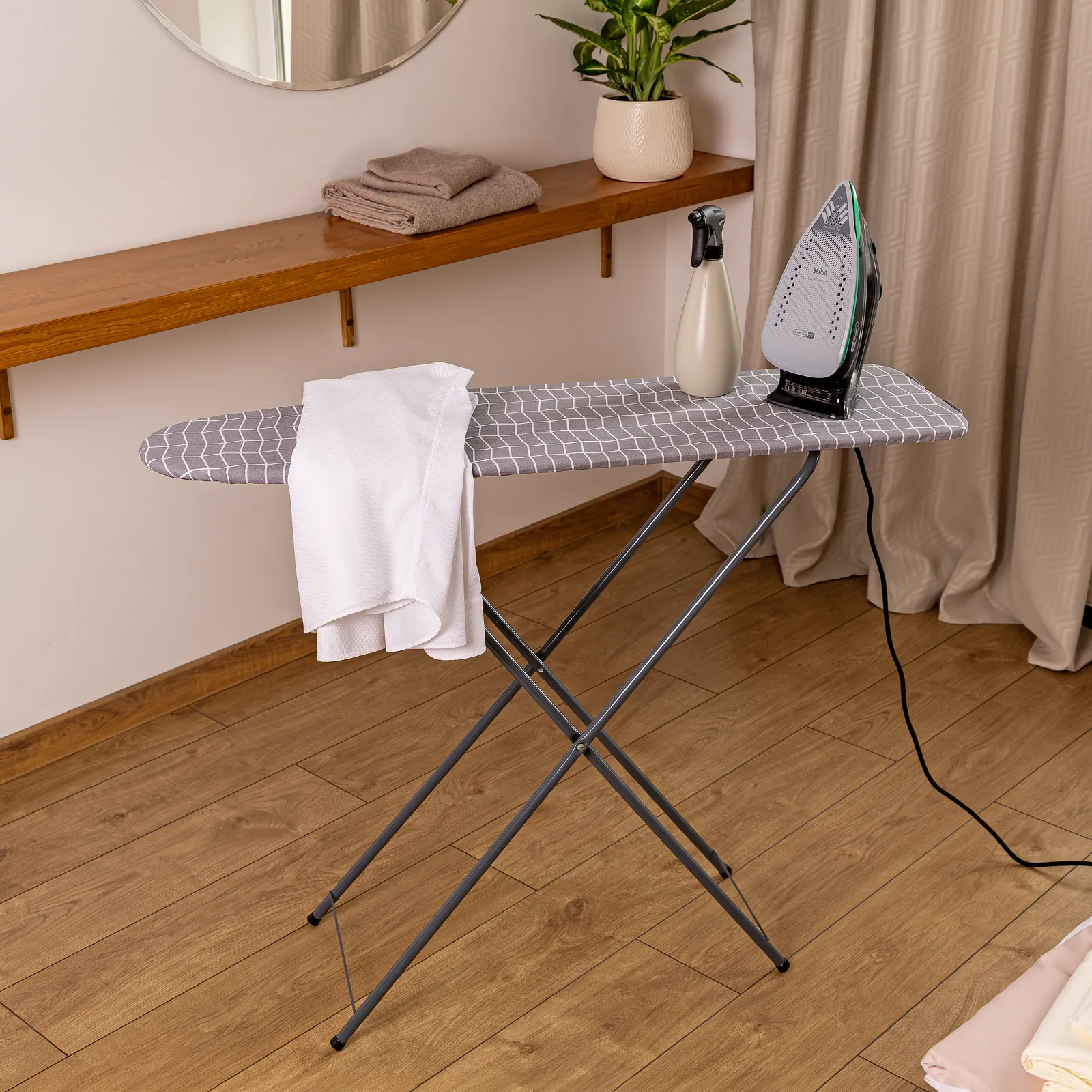 Ironing board (chipboard) 104 х 30 cm, grey - Image 12