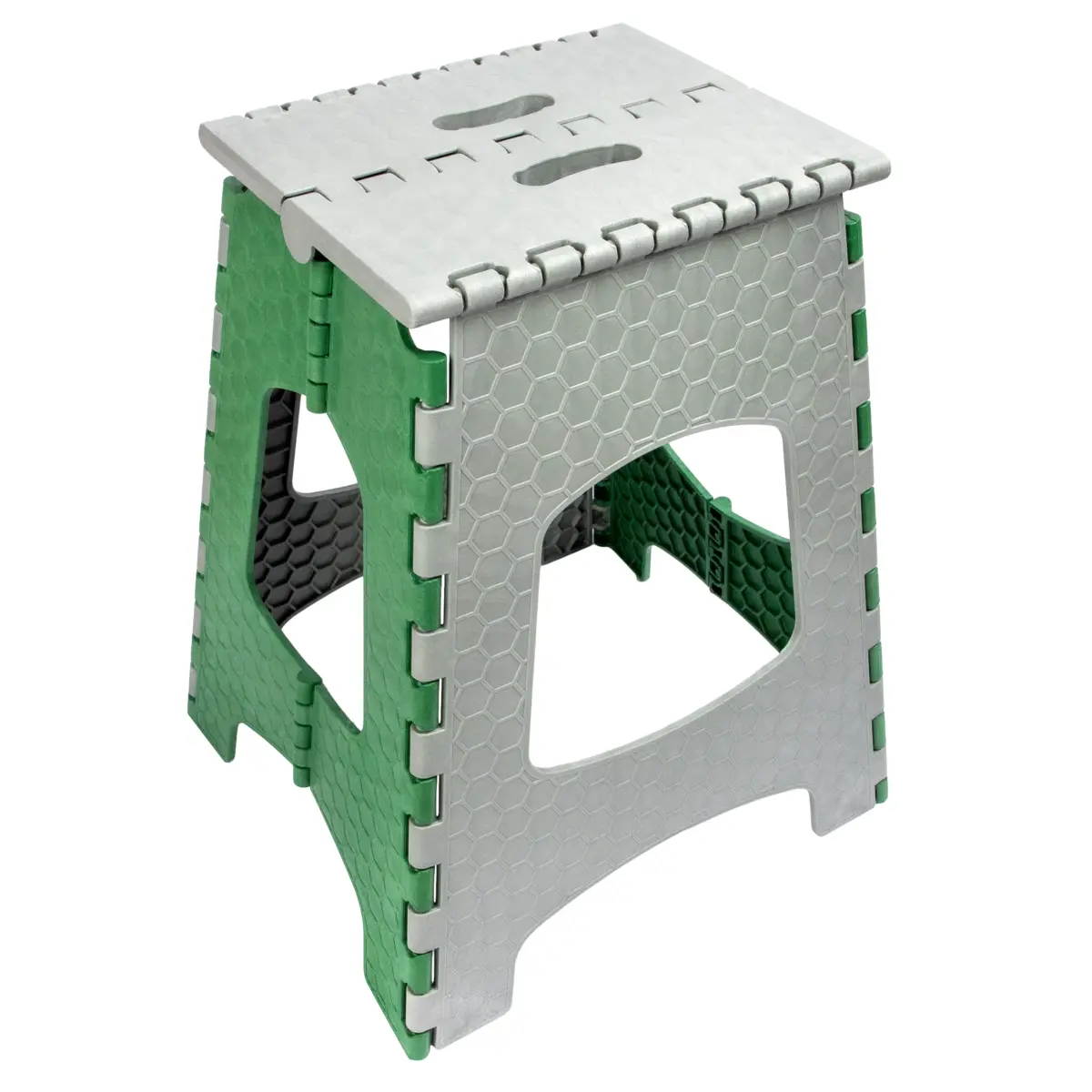 Green folding chair 44.75 cm height, compact and portable