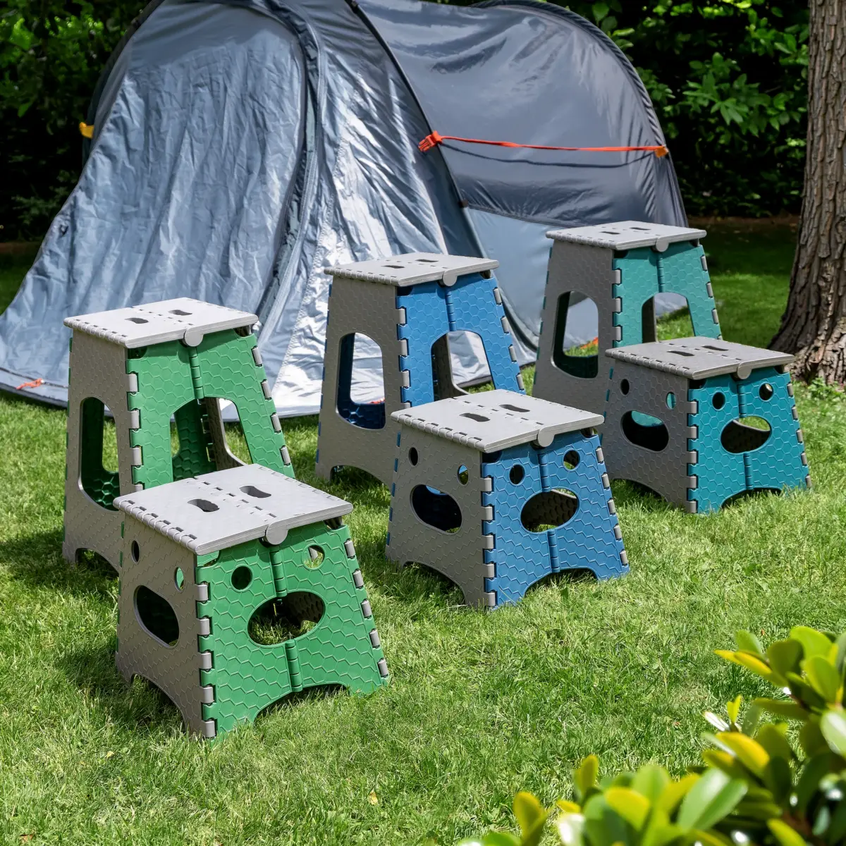 Folding Chair Turquoise 44.75 cm Lightweight and Compact - 2