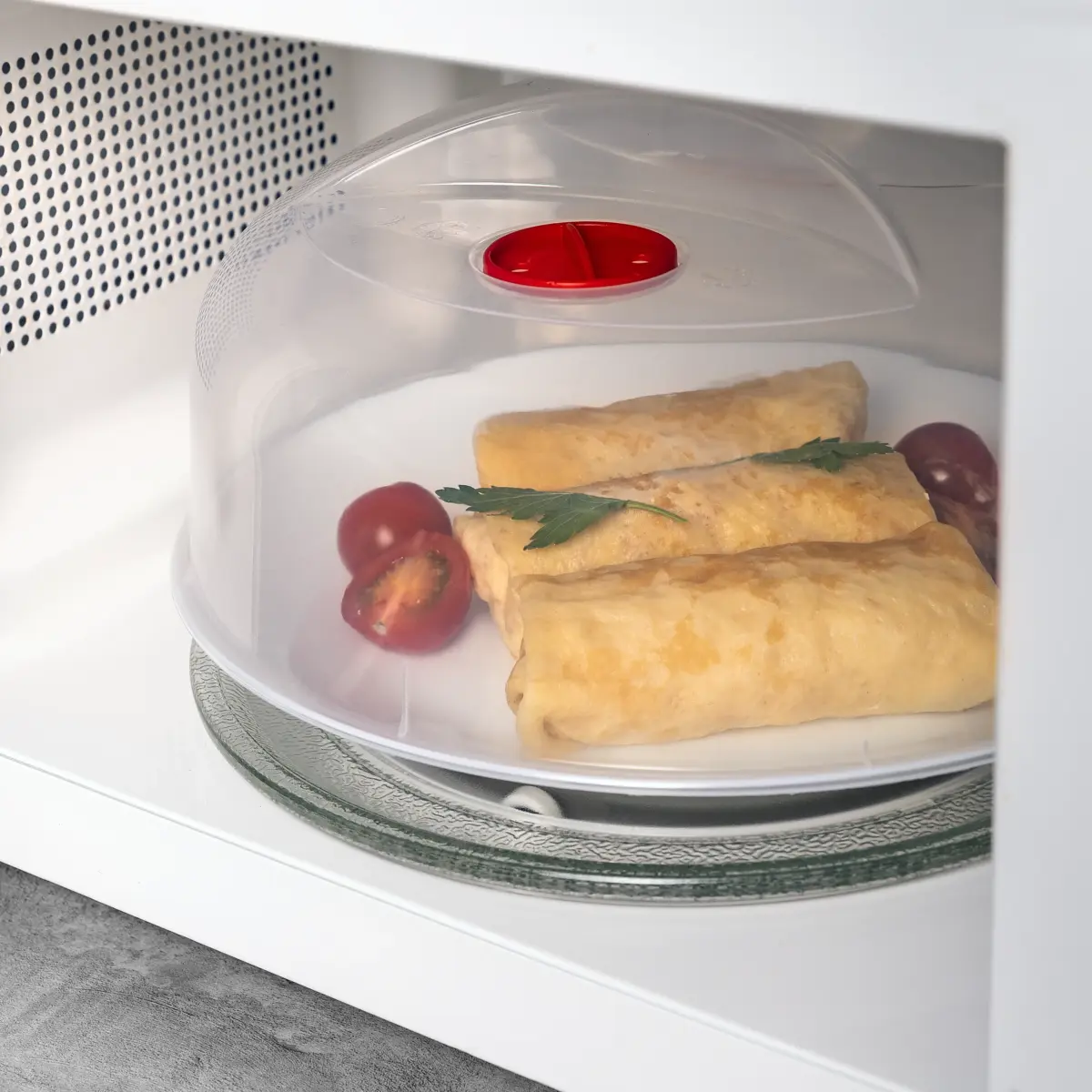 microwave-safe round plastic lid {size} cm - 2