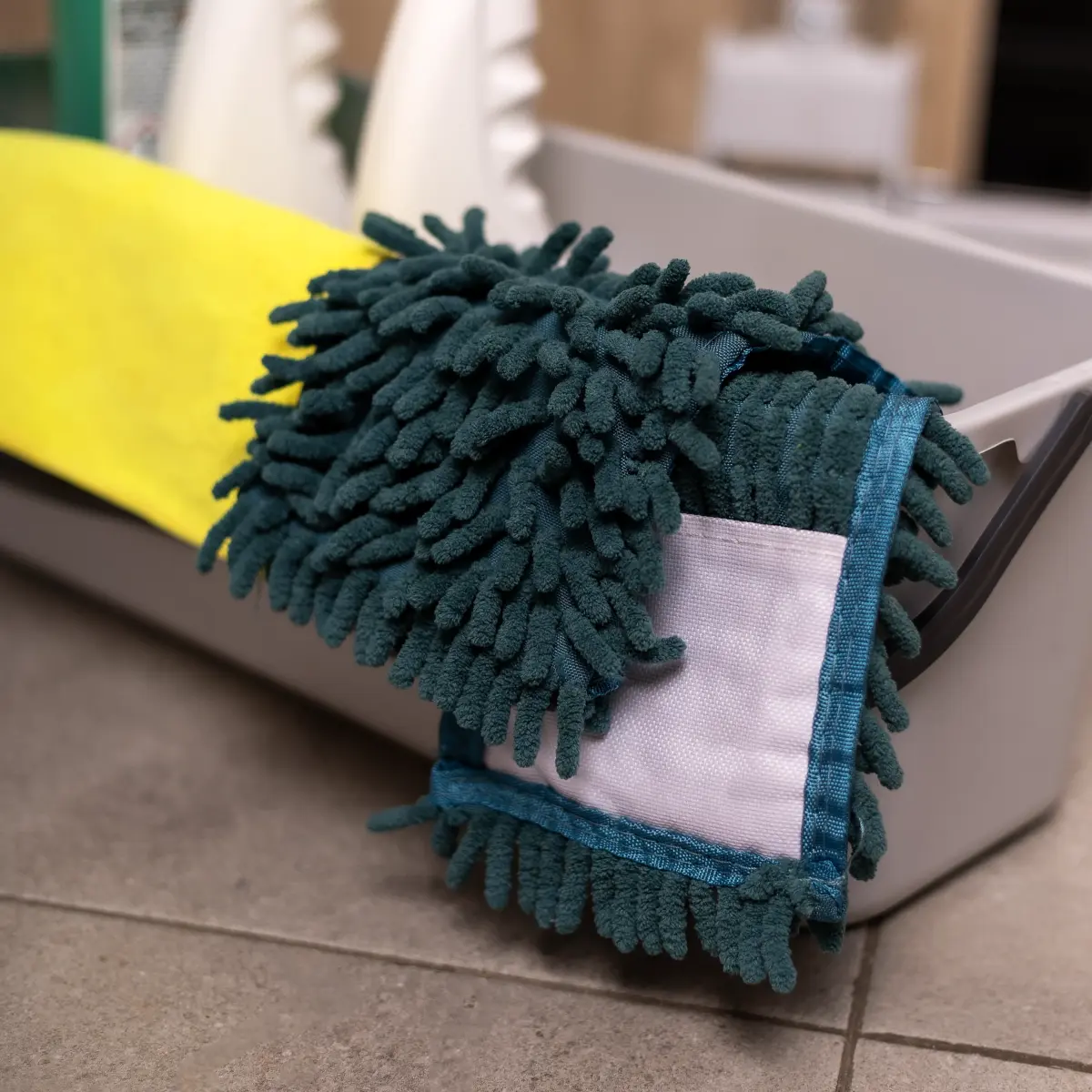 Microfiber refill for broom 43 cm Chenille, dark green